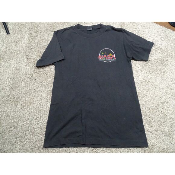 Vtg 80s NASA Kennedy Space Center Single Stitch T-Shirt Space Shuttle Graphic Sm - Picture 2 of 8